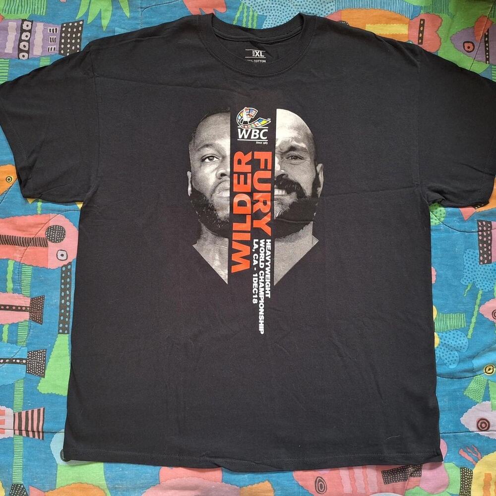 Tyson Fury Deontay Wilder 2018 WBC Boxing Fight T Shirt Black XL
